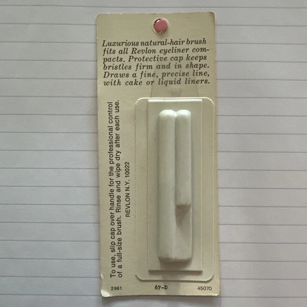 Vintage Revlon Compact Eyeliner Brush With Extension Handle‎ NOS 70s NIP